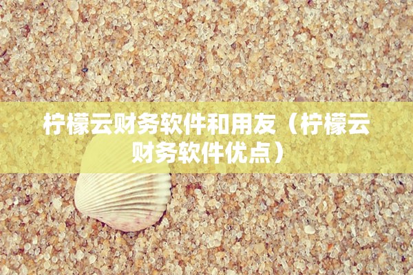 柠檬云财务软件和用友（柠檬云财务软件优点）